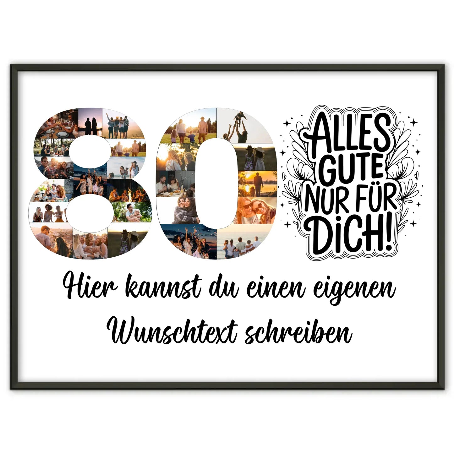 Personalisierte Poster für 80. Geburtstag