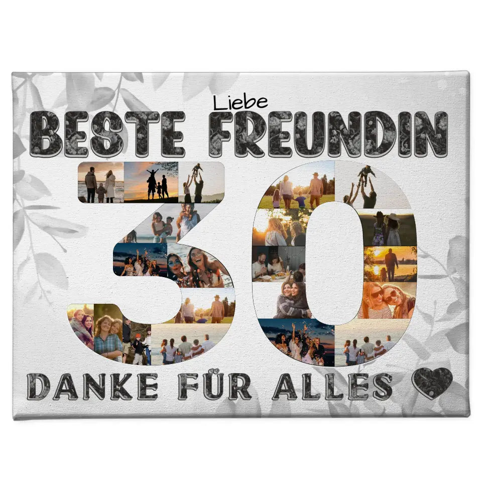 Personalisierte Poster für 30. Geburtstag