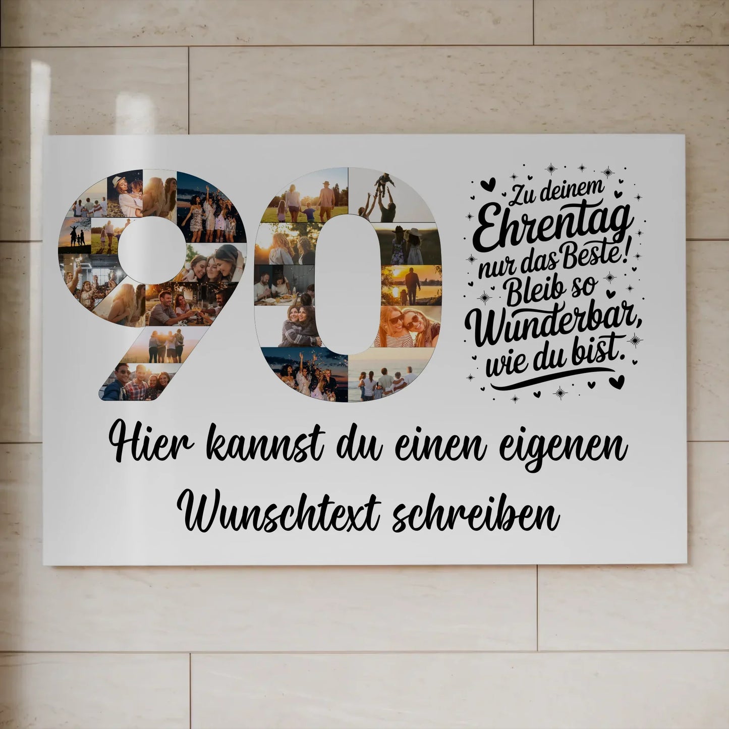 Personalisierte Poster für 90. Geburtstag
