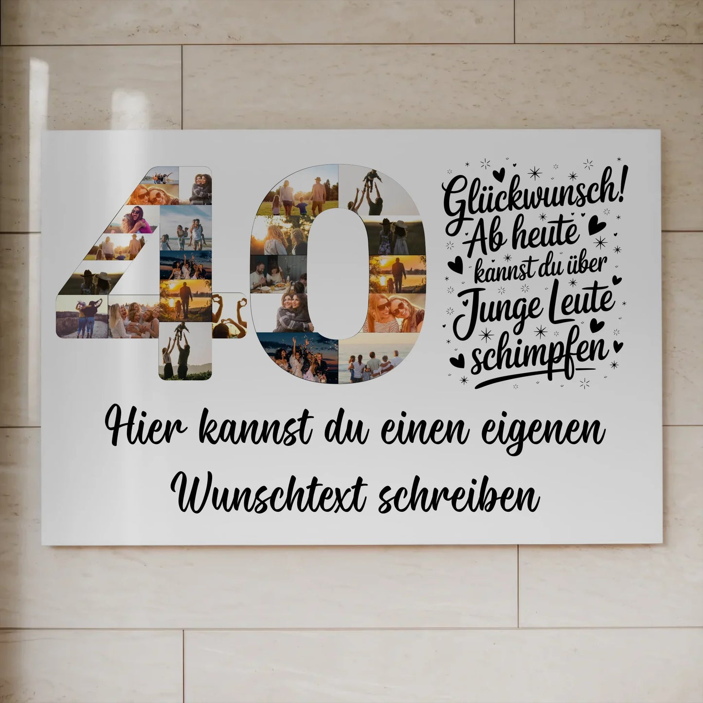 Personalisierte Poster für 40. Geburtstag
