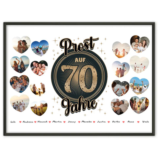 Personalisierte Poster für 70. Geburtstag