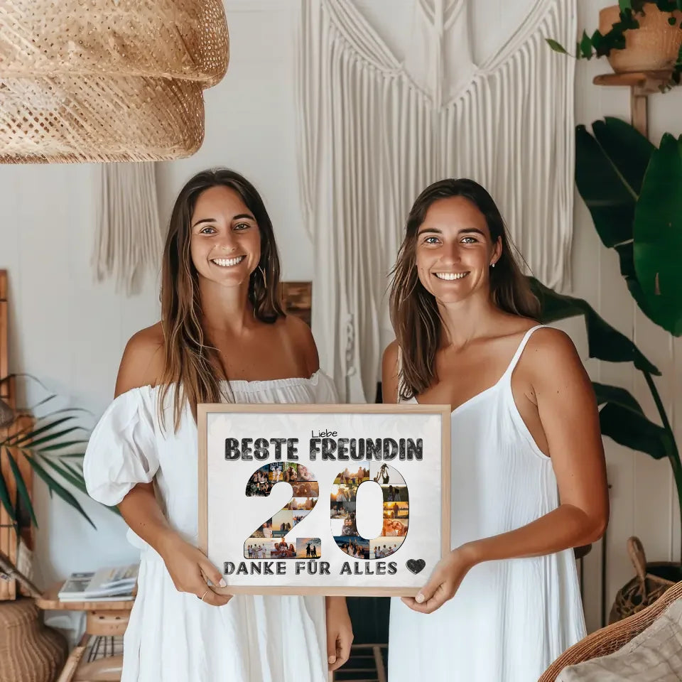 Personalisierte Poster für 20. Geburtstag