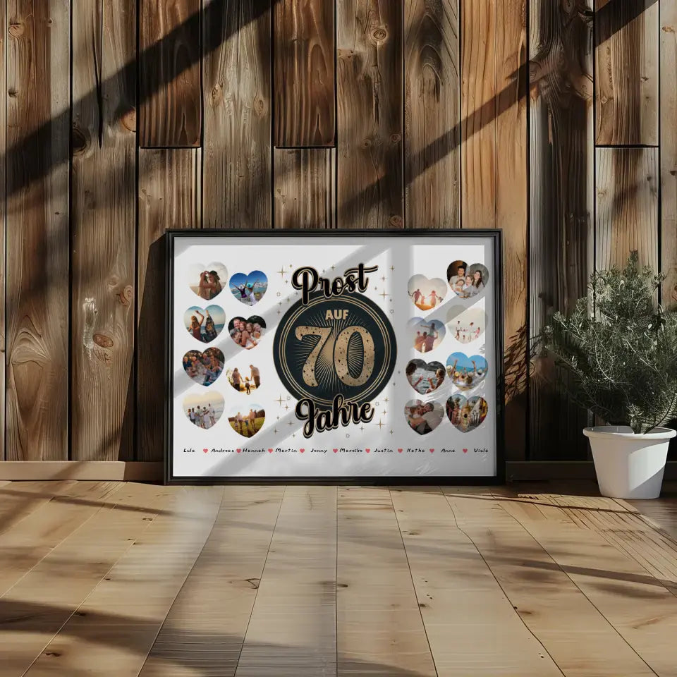 Personalisierte Poster für 70. Geburtstag