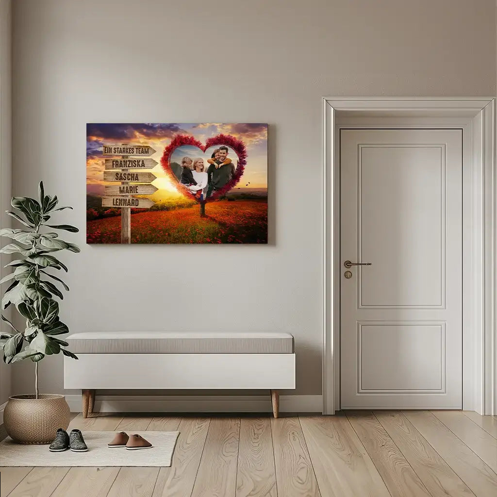 Personalisierte Leinwand zur Hochzeitstag