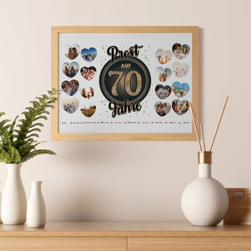 Personalisierte Poster für 70. Geburtstag
