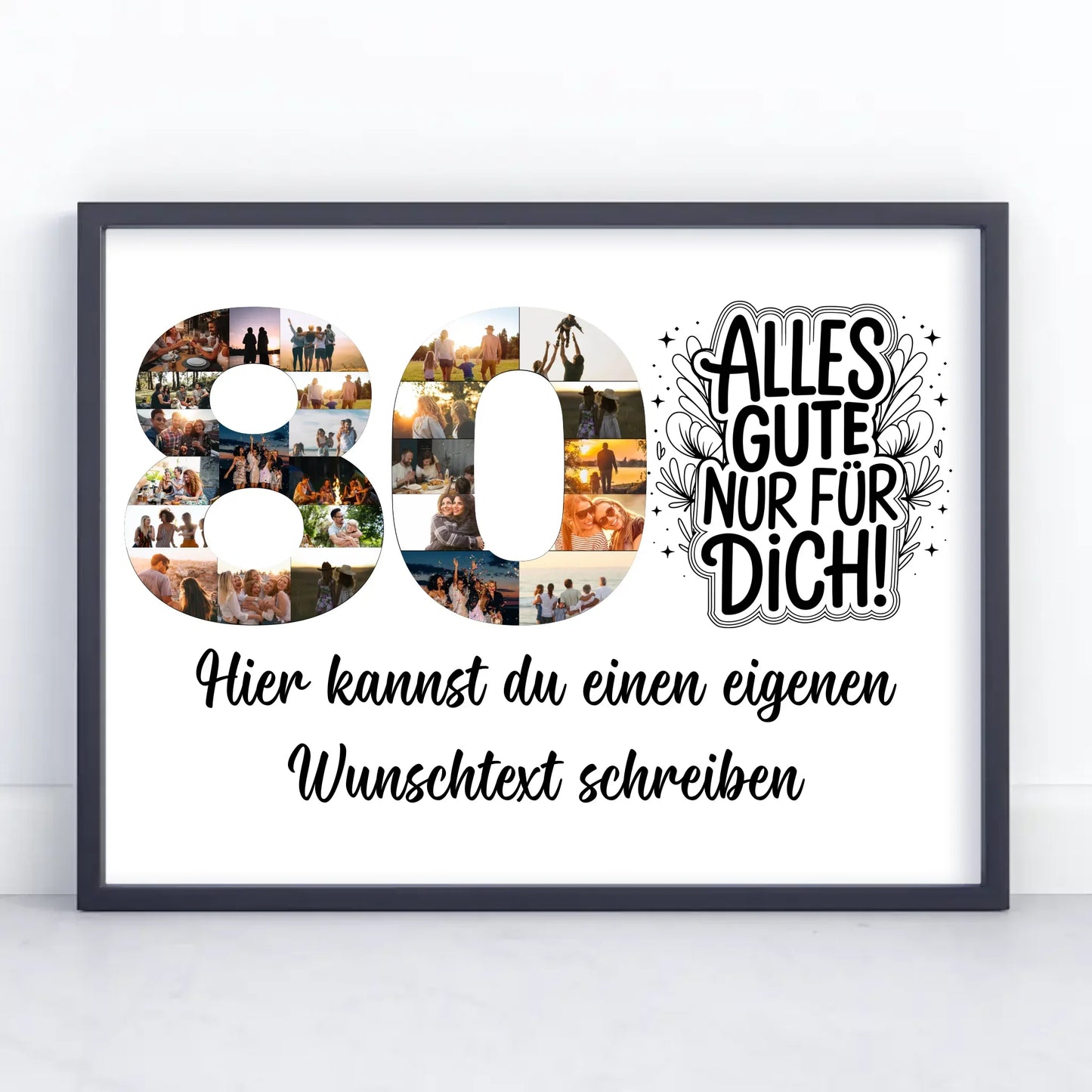Personalisierte Poster für 80. Geburtstag