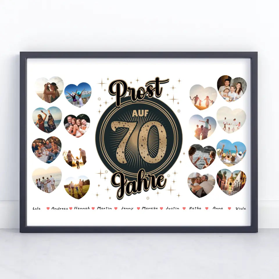 Personalisierte Poster für 70. Geburtstag