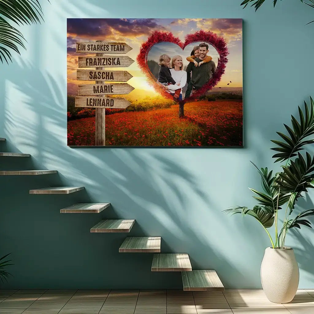 Personalisierte Leinwand zur Hochzeitstag