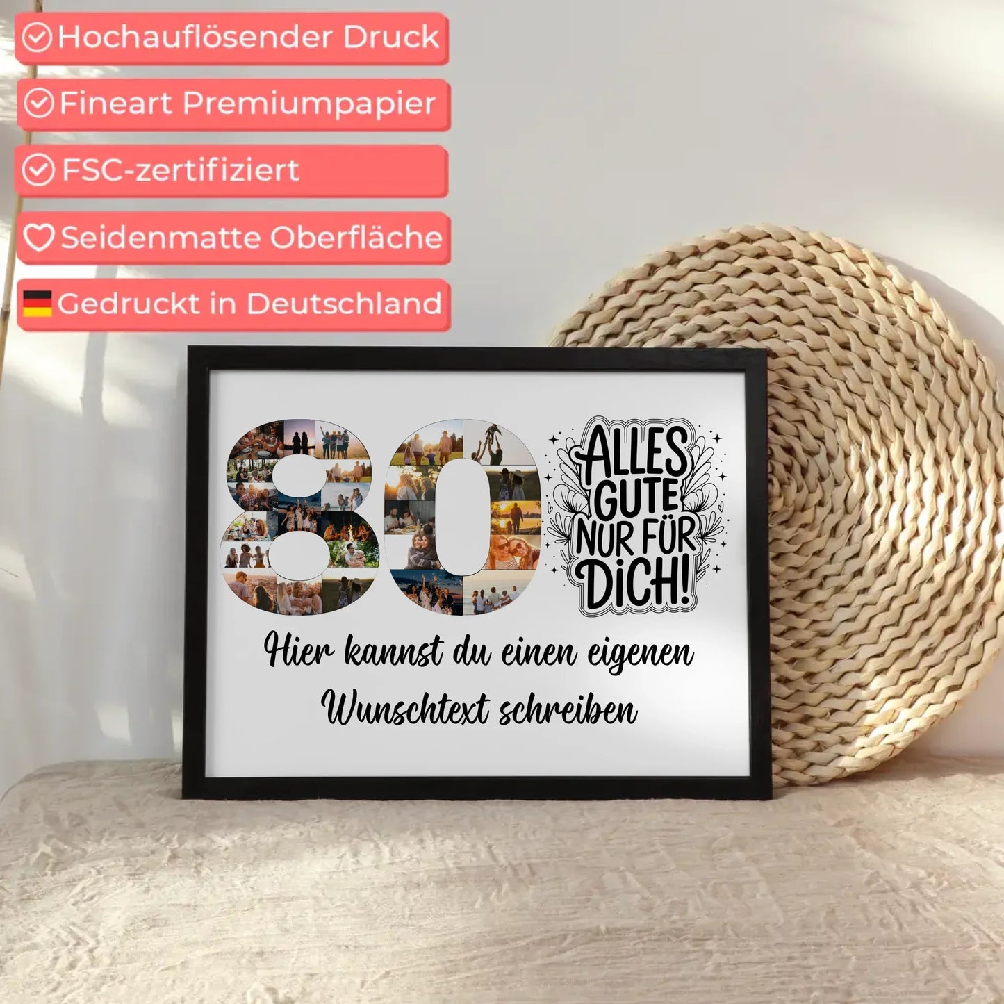 Personalisierte Poster für 80. Geburtstag