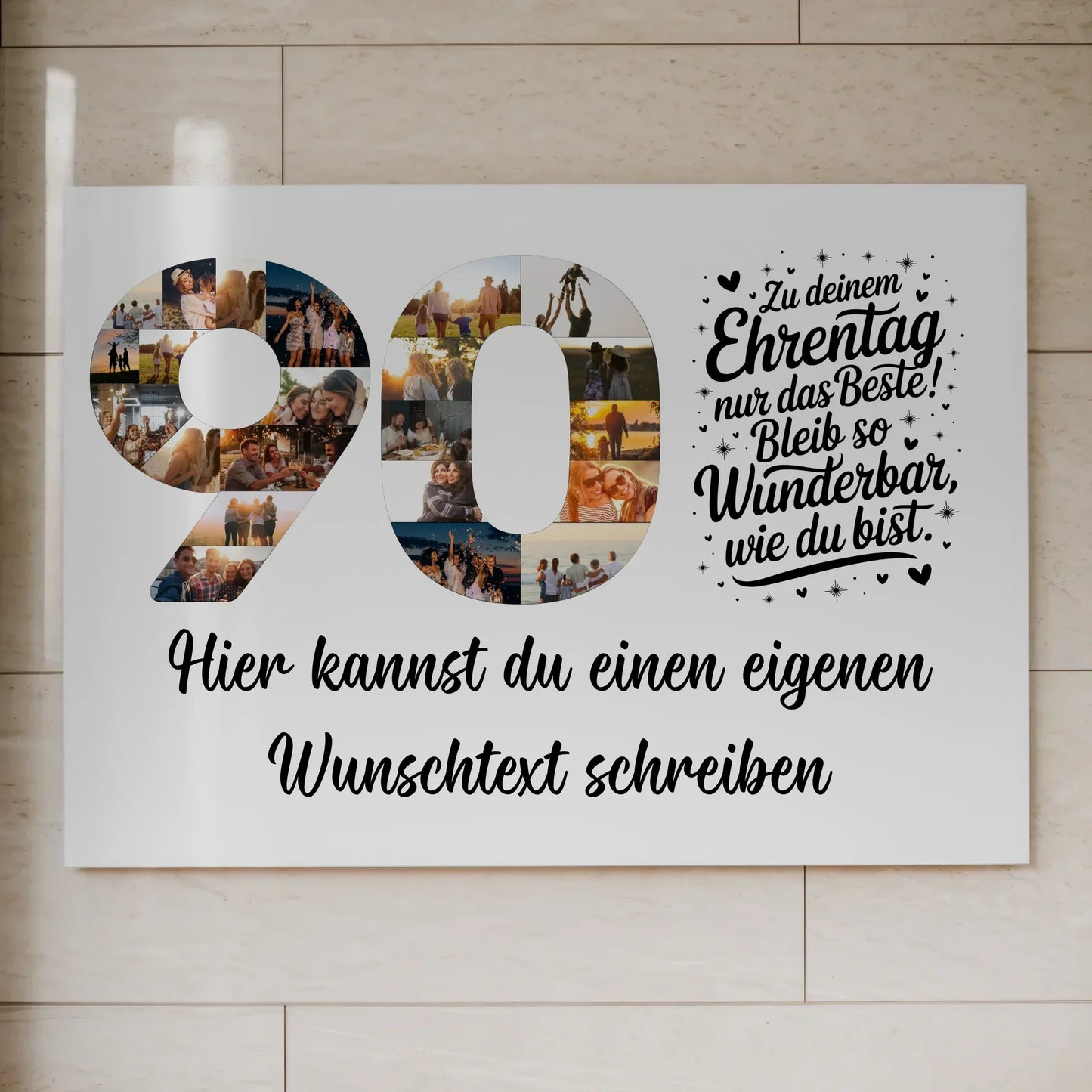 Personalisierte Poster für 90. Geburtstag