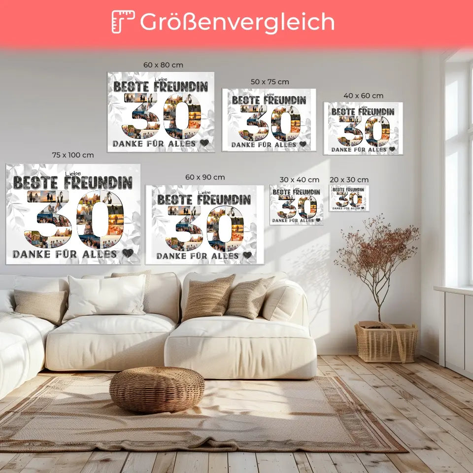 Personalisierte Poster für 30. Geburtstag