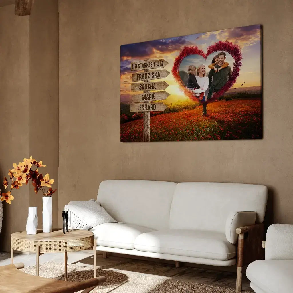 Personalisierte Leinwand zur Hochzeitstag