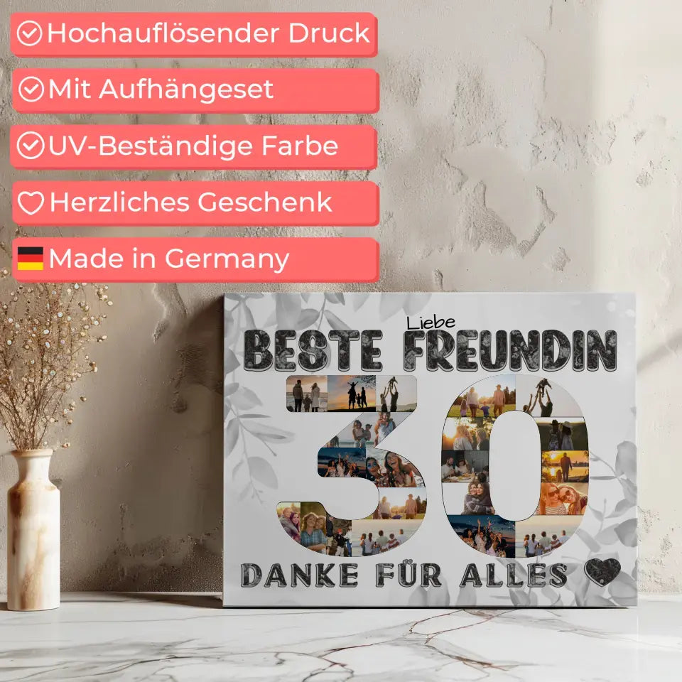 Personalisierte Poster für 30. Geburtstag