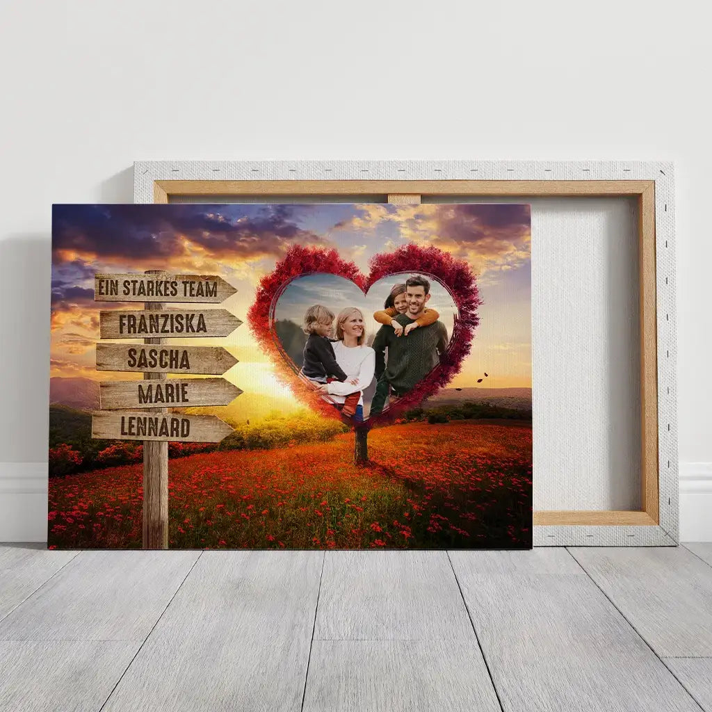 Personalisierte Leinwand zur Hochzeitstag