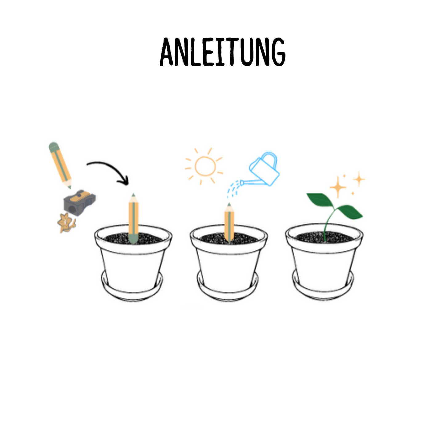 Bleistift zum Einpflanzen Set
