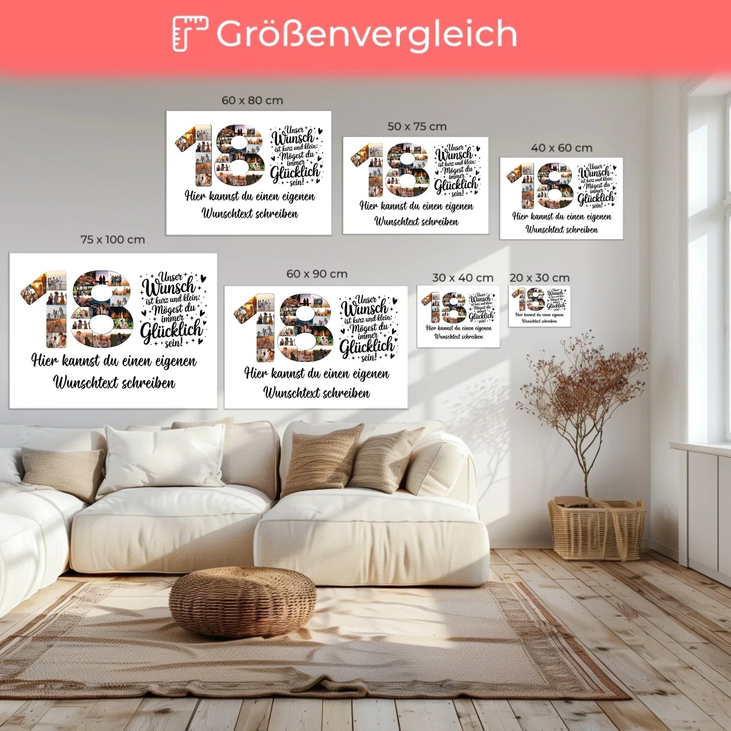 Personalisierte Poster für 18. Geburtstag