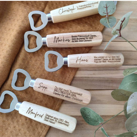 Flaschenöffner mit Gravur