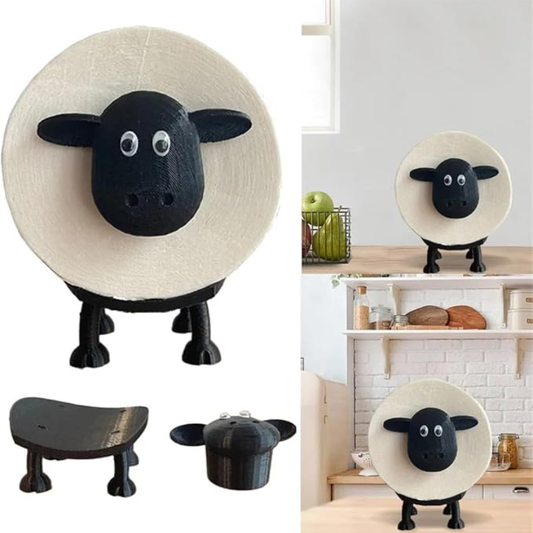 3er-Set dekorative Toilettenpapierhalter in Schaf-Optik