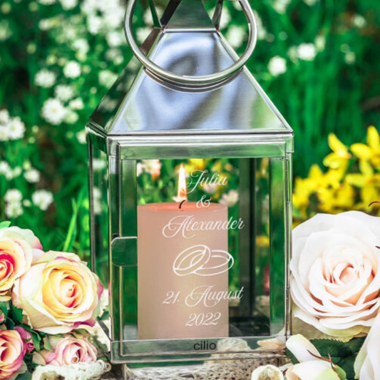 Hochzeitslaterne mit Persönlicher Gravur