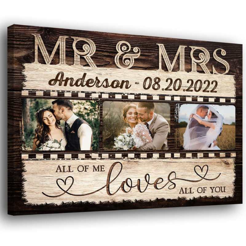 Personalisiertes Leinwandbild zum Jahrestag Geschenk