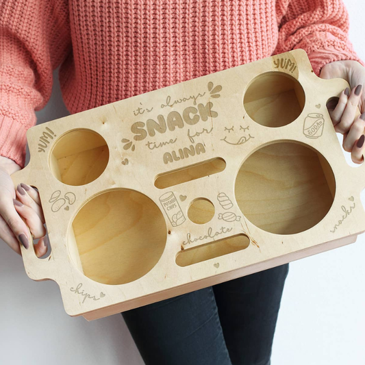 Snackbar "It's always snack time" – Persönlicher Snack-Hotspot für Couch & Co.