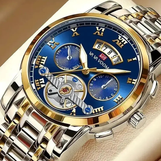 Wasserdichte Edelstahl-Sportuhr Herren