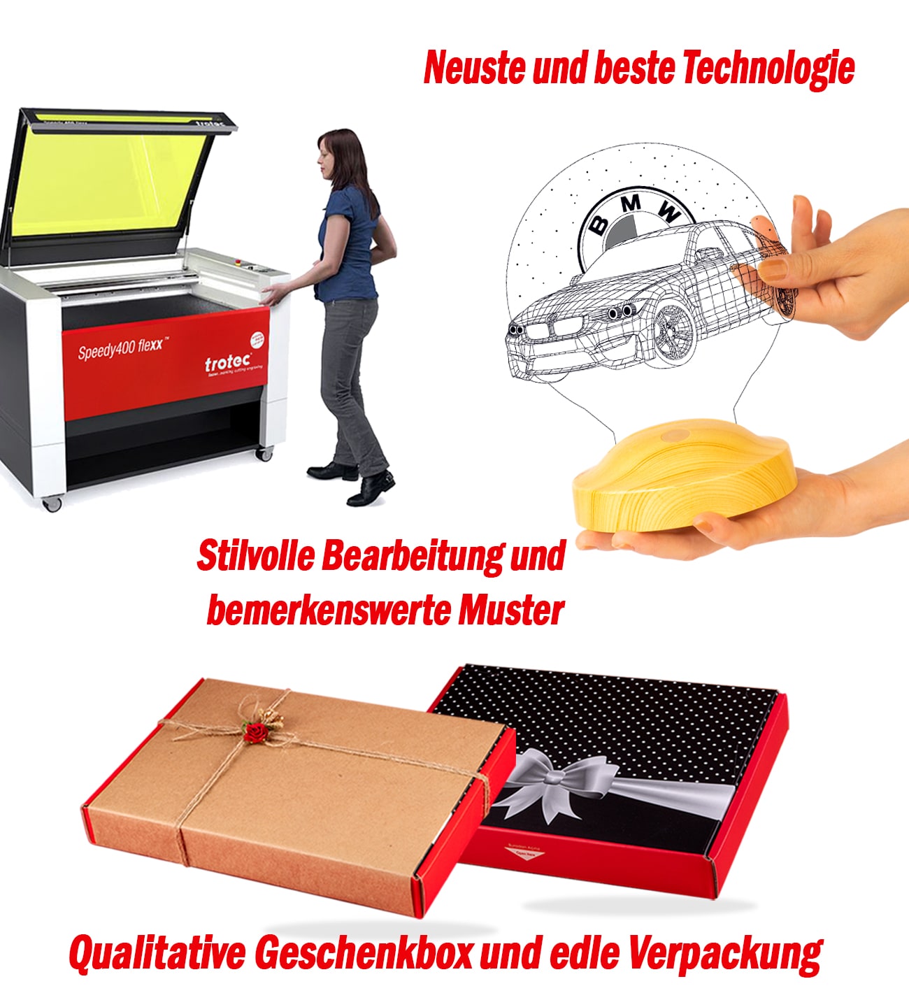 Auto Geschenkartikel Led Lampe mit Gravur