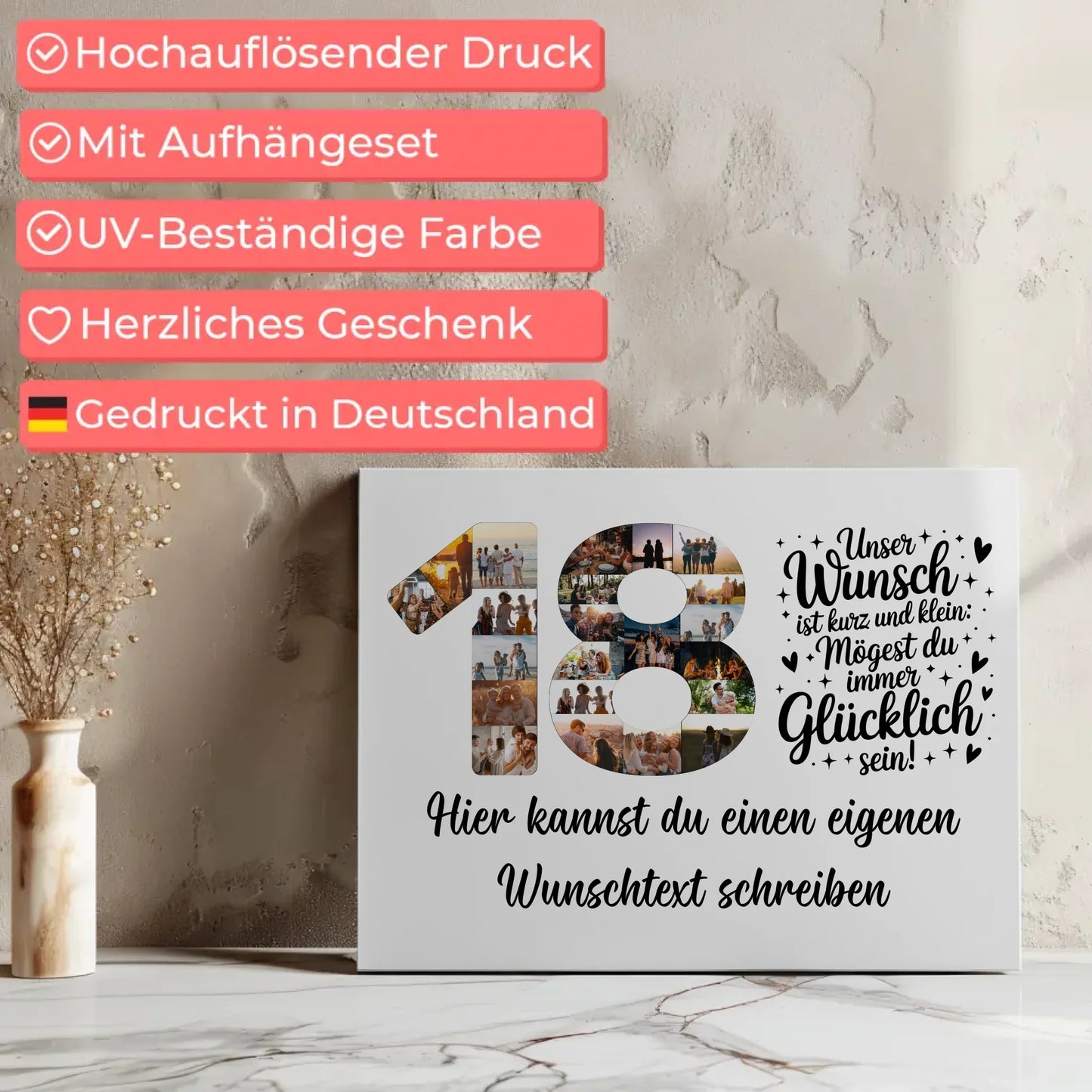 Personalisierte Poster für 18. Geburtstag