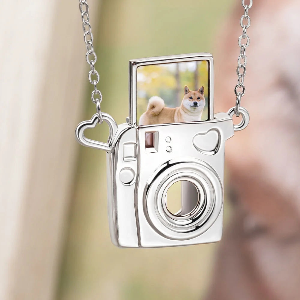 Personalisierte Mini-Kamera-Kettenanhänger mit ausziehbarem Foto ist ein bezauberndes Geschenk für Fotoliebhaber