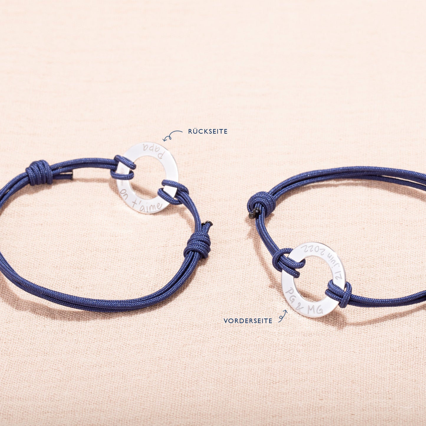 Personalisiertes Armband mit Ewigkeitsring für Männer