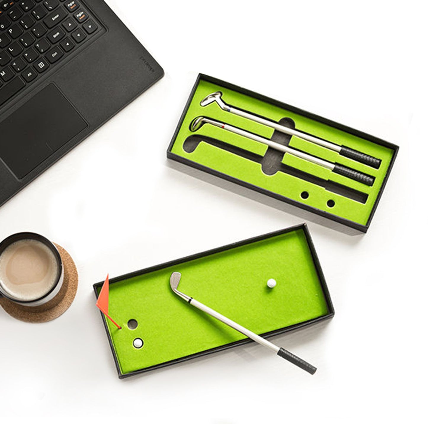 3 Golf Kugelschreiber samt bespielbarer Geschenkbox