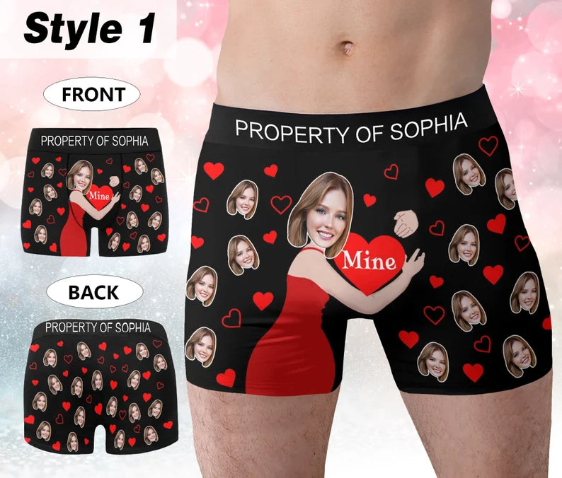 Individuell Gestaltete Boxershorts mit Ihrem Namen und Foto