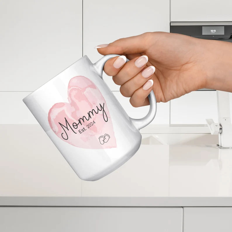 Personalisierter Kaffeebecher für Werdende Mamas, Papas, Omas oder Opas
