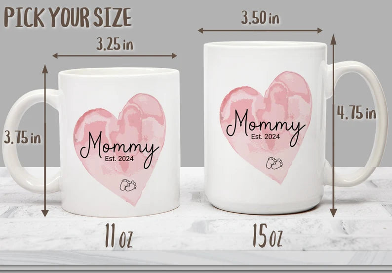 Personalisierter Kaffeebecher für Werdende Mamas, Papas, Omas oder Opas