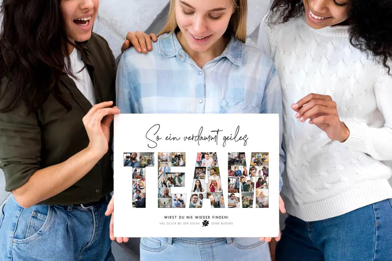 Fotocollage TEAM Poster für Firmenjubiläum
