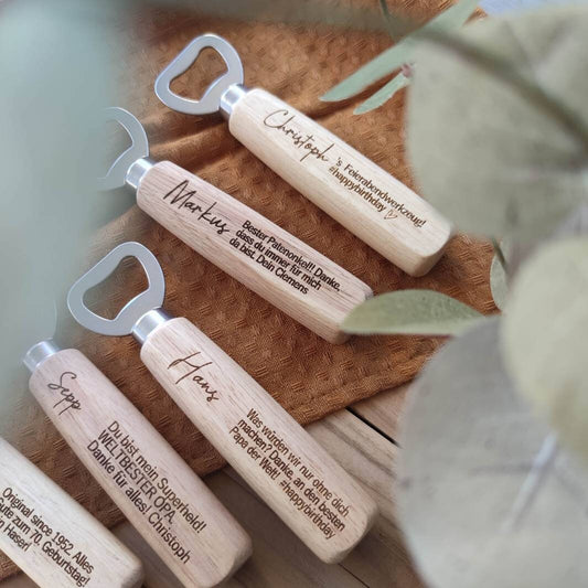 Flaschenöffner mit Gravur