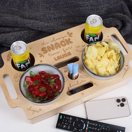 Snackbar "It's always snack time" – Persönlicher Snack-Hotspot für Couch & Co.