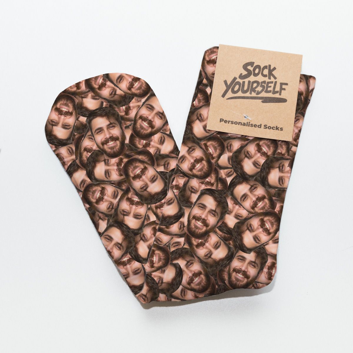 Personalisierbare Socken mit Gesicht