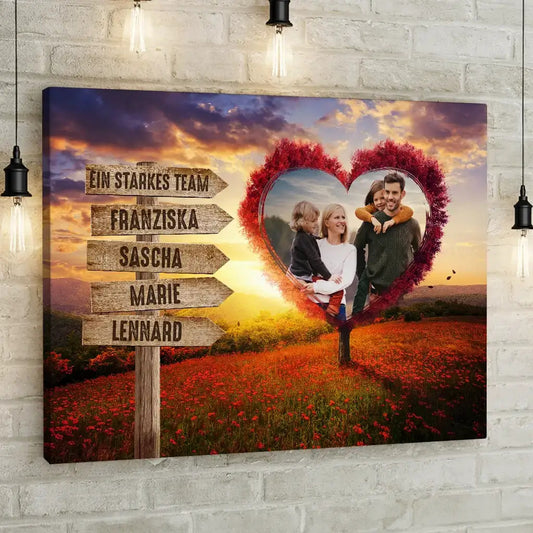 Personalisierte Leinwand zur Hochzeitstag