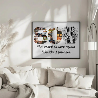 Personalisierte Poster für 80. Geburtstag