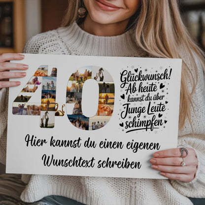 Personalisierte Poster für 40. Geburtstag