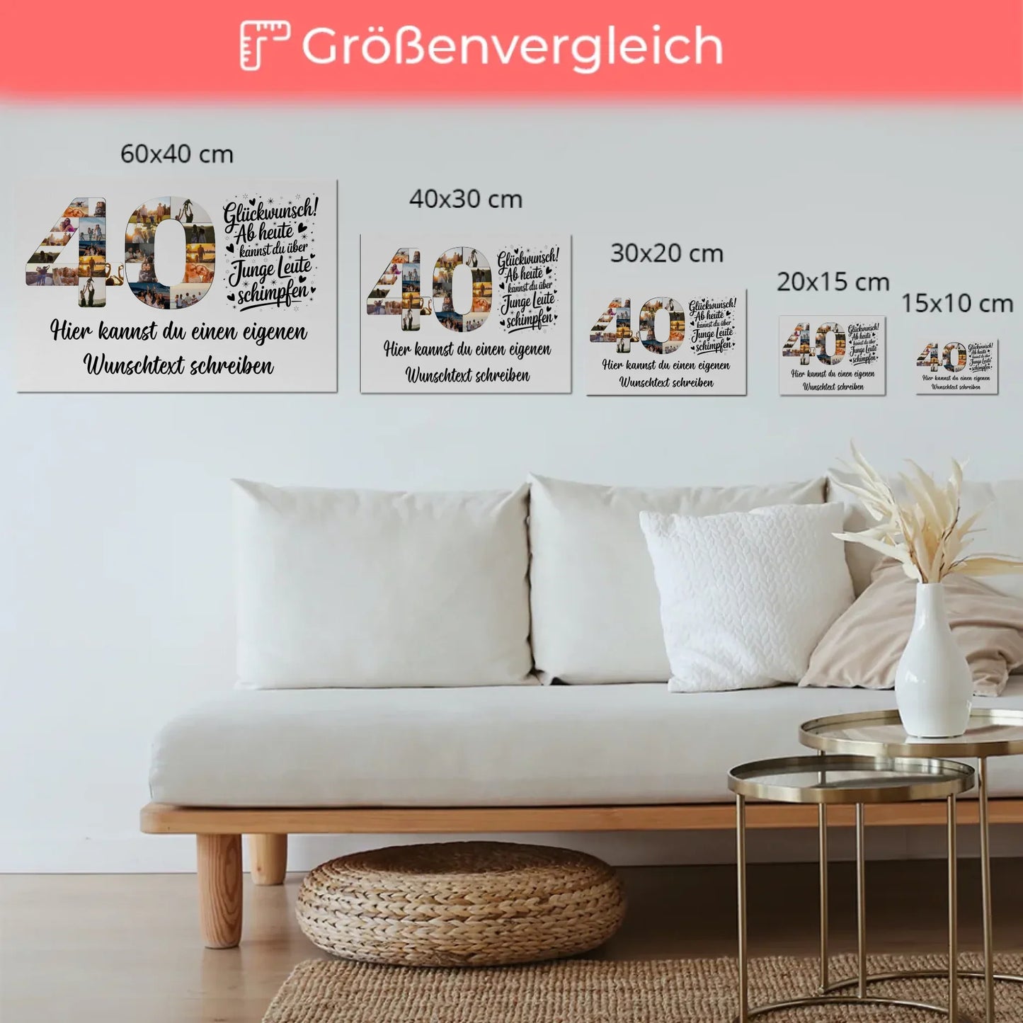Personalisierte Poster für 40. Geburtstag