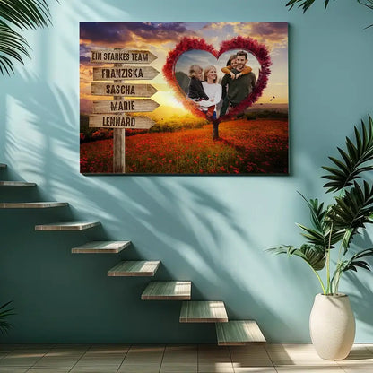 Personalisierte Leinwand zur Hochzeitstag