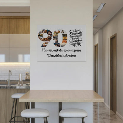 Personalisierte Poster für 90. Geburtstag