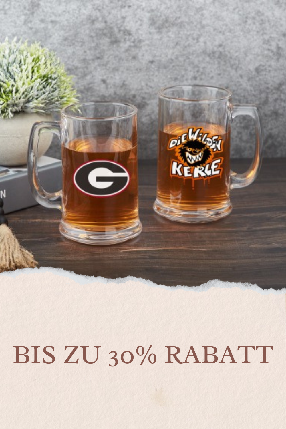 Individueller Bierkrug in leuchtenden Farben, personalisierbar mit Namen oder Motto – perfekt als Geschenk für Männergeburtstage