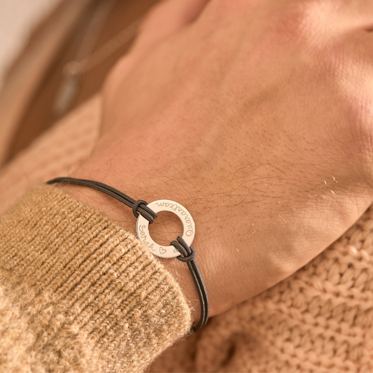 Personalisiertes Armband mit Ewigkeitsring für Männer