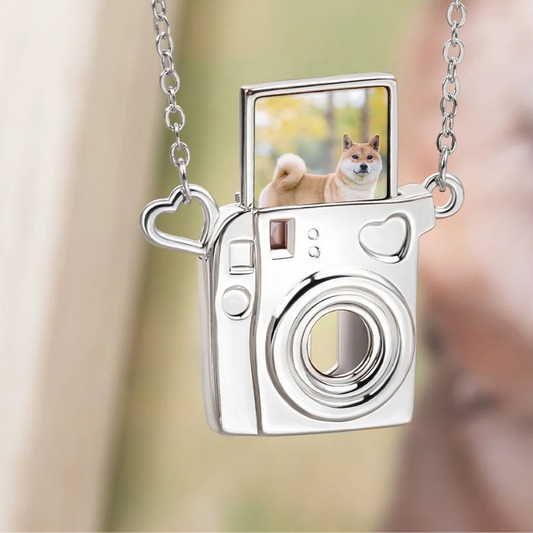 Personalisierte Mini-Kamera-Kettenanhänger mit ausziehbarem Foto ist ein bezauberndes Geschenk für Fotoliebhaber