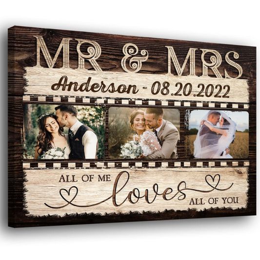 Personalisiertes Leinwandbild zum Jahrestag Geschenk