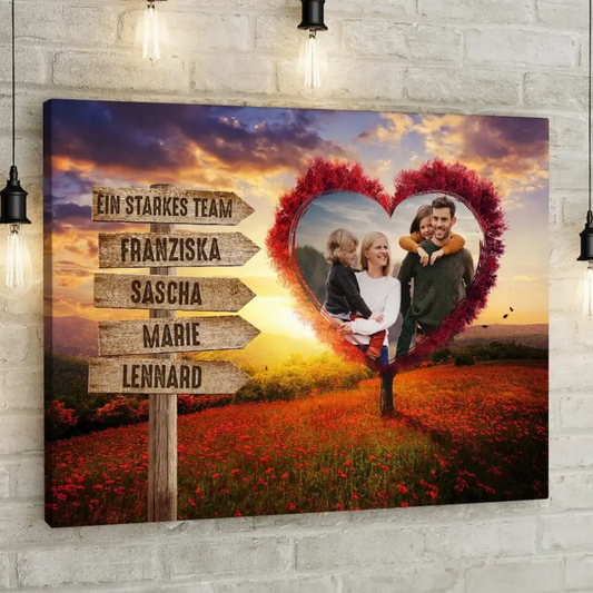 Personalisierte Leinwand zur Hochzeitstag