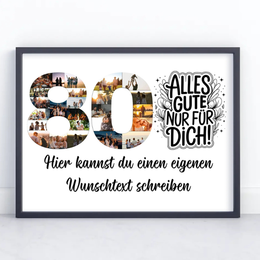 Personalisierte Poster für 80. Geburtstag